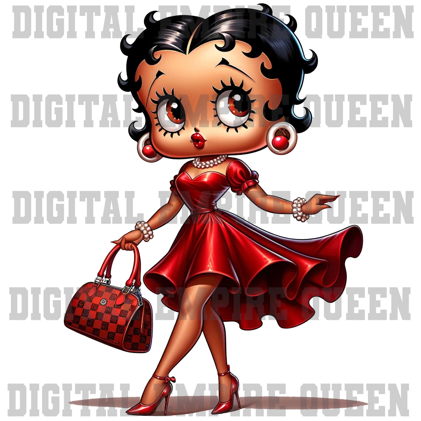 Queen Betty Boop in Red Dress